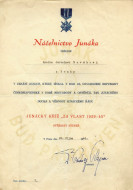 Skautské vyznamenání z roku 1946